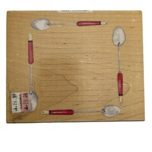 “Spoon Notes” Wood Mounted Rubber Stamp